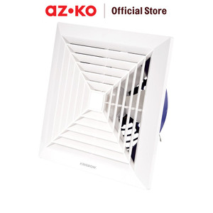 [EZO.0804556] AZKO Krisbow 10 inci Exhaust Fan Plafon Kipas Hexos Ventilasi Fan Ventilation Peralatan Elektronik Air Ventilator