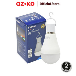 [EZO.0804559] AZKO Krisbow Lumi Bohlam Led Darurat 7 Watt Cool Daylight - Putih