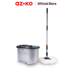[EZO.0804588] AZKO Tatay Set Alat Pel Putar Dengan Ember - Abu Abu