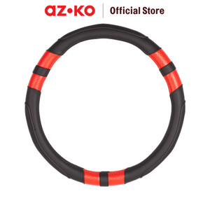 [EZO.0804609] AZKO Otto Klasse Sarung Stir Mobil Grip Sporty - Hitam/Merah