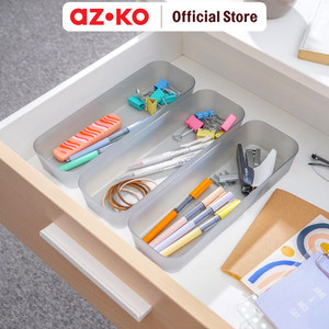 [EZO.0804619] AZKO Stora 26x8.5x4.5 Cm Set 3 Pcs Organizer Laci - Abu-Abu