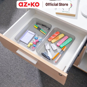 [EZO.0804621] AZKO Stora 26x18x4.5 Cm Set 2 Pcs Organizer Laci - Abu-Abu