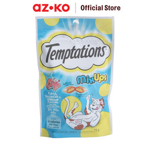 [EZO.0804629] AZKO Temptation 75 Gr Camilan Kucing Mix Ups Tuna, Salmon, & Shrimp