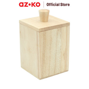 [EZO.0804636] AZKO Pendopo 10x10x16.5 Cm Stoples Kayu Berbentuk Kotak