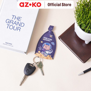 [EZO.0804663] AZKO Ataru Gantungan Kunci Pu Print Pull Out - Biru
