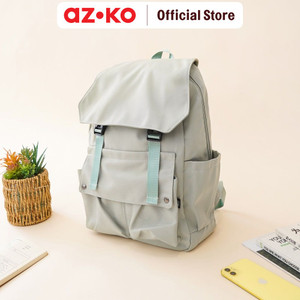 [EZO.0804664] AZKO Ataru Tas Ransel Dengan Clip Nylon - Abu-Abu