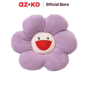 [EZO.0804679] AZKO Ataru Bantal Sofa Flat Flower - Ungu