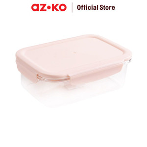 [EZO.0804728] AZKO Kris 900 ml Cotton Wadah Makanan Dengan Clip - Pink