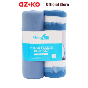 [EZO.0804800] AZKO Sleeplite 120X150 cm Set 2 Pcs Selimut Polar Fleece - Biru