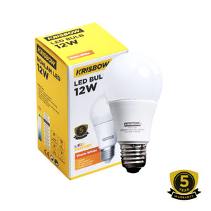 [EZO.0804837] AZKO Krisbow Premier Bohlam Led 12 Watt Warm White - Kuning - Neutral White, 12 Watt