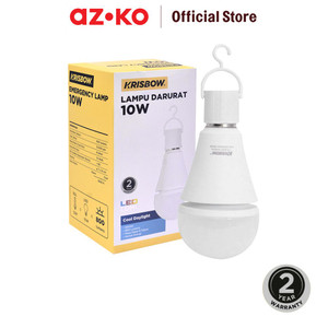 [EZO.0804840] AZKO Krisbow Lumi Bohlam Led Darurat 10 Watt Cool Daylight - Putih
