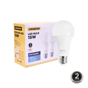 [EZO.0804843] AZKO Krisbow Set 2 Pcs Lumi Bohlam Led 15 Watt - Cool Daylight - 15 Watt
