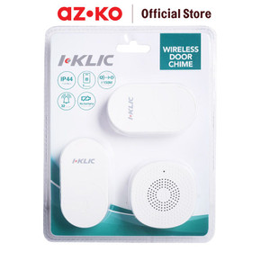 [EZO.0804845] AZKO I-Klic Bel Pintu Nirkabel Plug 2-Ub01 - Putih