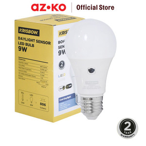 [EZO.0804850] AZKO Krisbow Lumi Bohlam Led Sensor Cahaya 9 Watt - Cool Daylight
