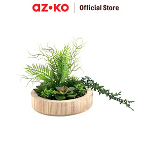 [EZO.0804858] AZKO Arthome Tanaman Artifisial Succulent Mix-C In Shaw Pot