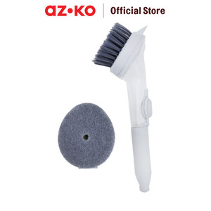 [EZO.0804873] AZKO Proclean Sikat Pembersih Dapur Dengan 2 Kepala Sikat - Abu-Abu