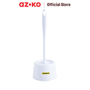 [EZO.0804879] AZKO Krisbow Sikat Toilet Dengan Round Holder Frtb100w - Putih