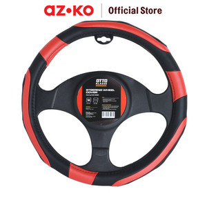 [EZO.0804889] AZKO Otto Klasse Sarung Stir Mobil Grip - Hitam/Merah