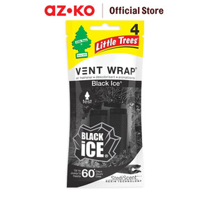 [EZO.0804893] AZKO Little Trees Set 4 Pcs Black Ice Pengharum Mobil Vent Wrap