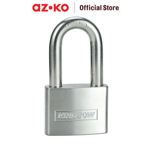 [EZO.0804950] AZKO Krisbow 6 Cm Gembok Stainless Steel Long Shackle - Silver