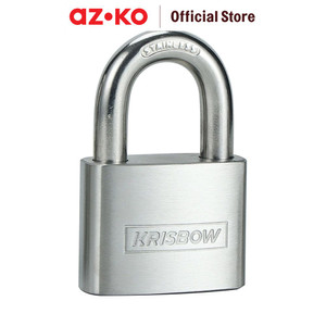 [EZO.0804954] AZKO Krisbow 5 Cm Gembok Stainless Steel - Silver