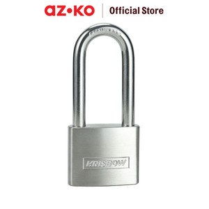 [EZO.0804956] AZKO Krisbow 5 Cm Gembok Stainless Steel Brass Cylinder Long Shackle