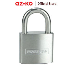 [EZO.0804959] AZKO Krisbow 3.8 Cm Gembok Stainless Steel Brass Cylinder - Silver