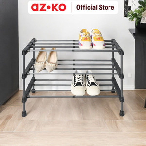 [EZO.0804994] AZKO Stora 93x29x47 Cm Rak Sepatu 3 Tingkat Extendable
