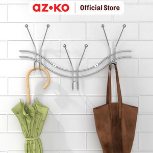 [EZO.0805020] AZKO Stora Bath Gantungan Dinding Stainless Steel Bentuk Y 3 Kait