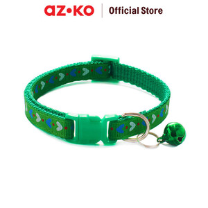 [EZO.0805027] AZKO Paws N Tali Kalung Kucing Print Love - Hijau