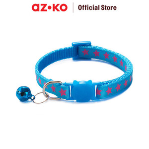 [EZO.0805029] AZKO Paws N Tali Kalung Kucing Star Print - Biru