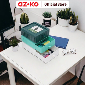 [EZO.0805045] AZKO Stora Laci Penyimpanan Stackable - Biru Muda