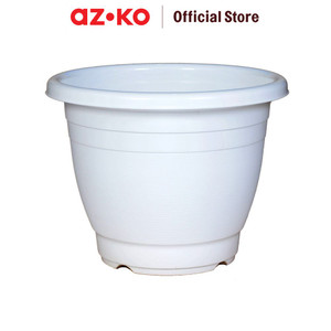 [EZO.0805070] AZKO Clover 41 Cm Pot Tanaman Round Basic - Putih