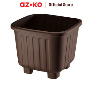 [EZO.0805074] AZKO Clover Pot 17 Cm Alea Pot Tanaman - Cokelat Tua