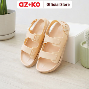 [EZO.0805128] AZKO Ataru Ukuran 36 Sandal Wanita Double Strap - Krem Beige