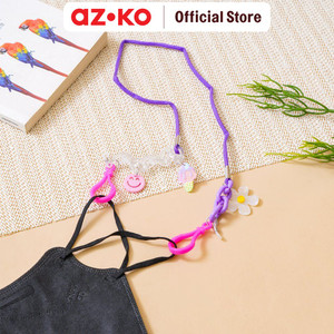 [EZO.0805129] AZKO Ataru Tali Masker Weave Ice Cream - Ungu