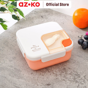 [EZO.0805134] AZKO Ataru 1.1 ltr Wadah Makanan Square - Orange