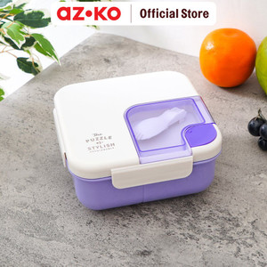 [EZO.0805135] AZKO Ataru 1.1 ltr Wadah Makanan Square - Ungu