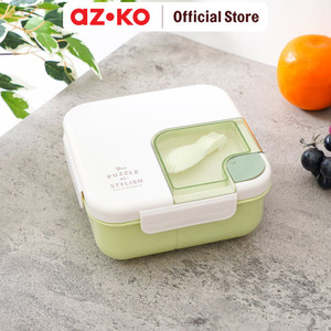[EZO.0805136] AZKO Ataru 1.1 ltr Wadah Makanan Square - Hijau