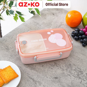 [EZO.0805142] AZKO Ataru 1.2 ltr Wadah Makanan Simple Clip - Pink