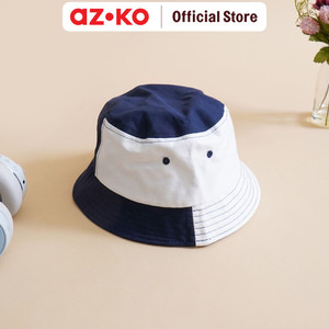 [EZO.0805148] AZKO Ataru Topi Bucket Patches - Biru/Putih