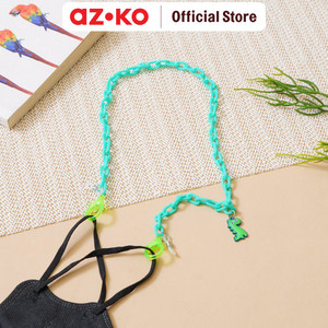 [EZO.0805164] AZKO Ataru Tali Masker Rantai Dinosaur - Hijau