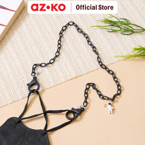 [EZO.0805167] AZKO Ataru Tali Masker Chain Astronaut - Hitam