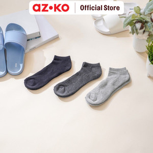 [EZO.0805183] AZKO Ataru Set 3 Pasang Kaos Kaki Pria Ankle Basic