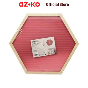 [EZO.0805189] AZKO Odi Papan Buletin Hexagon - Merah