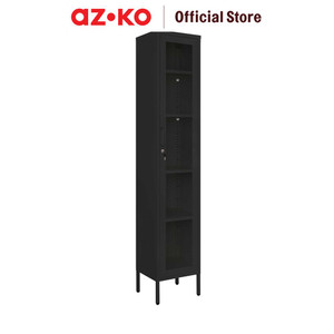 [EZO.0805191] AZKO Masterspace Loker 1 Pintu Dengan Kaca - Hitam