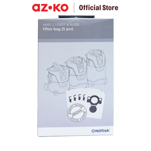 [EZO.0805192] AZKO Nilfisk Set 5 Pcs Kantong Debu Untuk Seri Aero