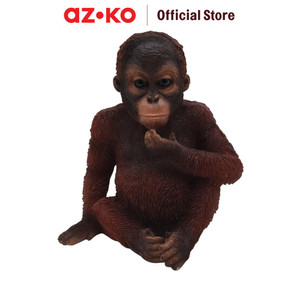 [EZO.0805202] AZKO Kris Garden Patung Taman Sitting Orang Utan