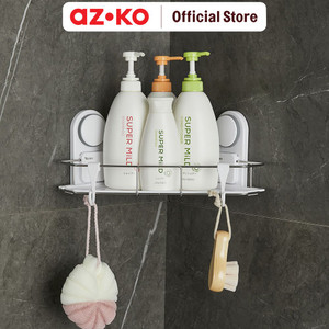 [EZO.0805204] AZKO Stora Rak Sudut Kamar Mandi Serbaguna - Putih