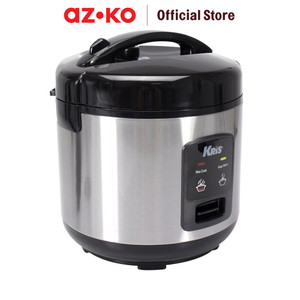 [EZO.0805237] AZKO Kris 1 ltr Deluxe Rice Cooker - Silver